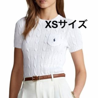 珍しい 連休値下げポロラルフローレンコットンケーブルニット半袖