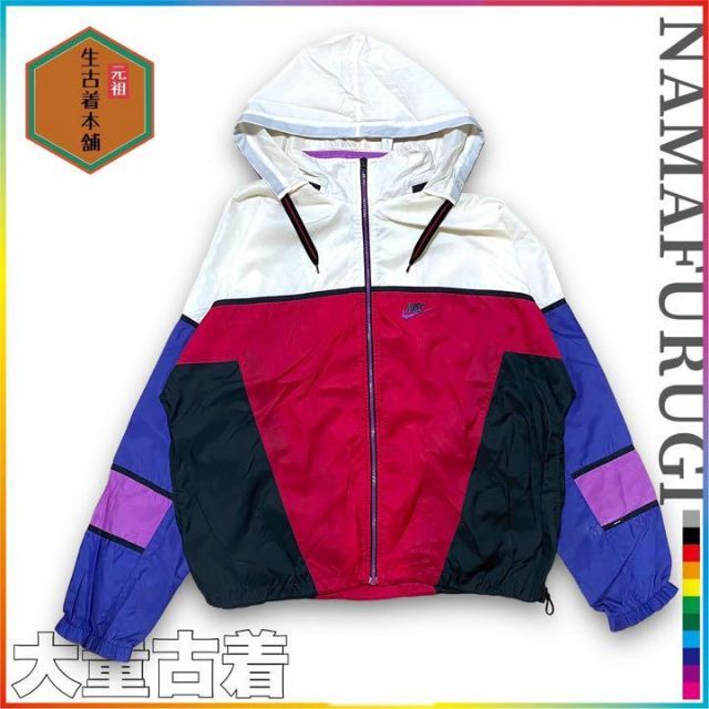 NIKE - 古着 NIKE 90s ナイキ ロゴ ナイロンジャケット トラック