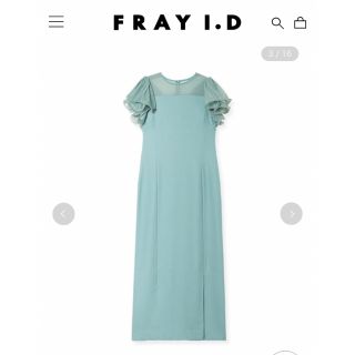 FRAY I.D - フリルスリーブコンビドレス サイズ0 ミント フレイ