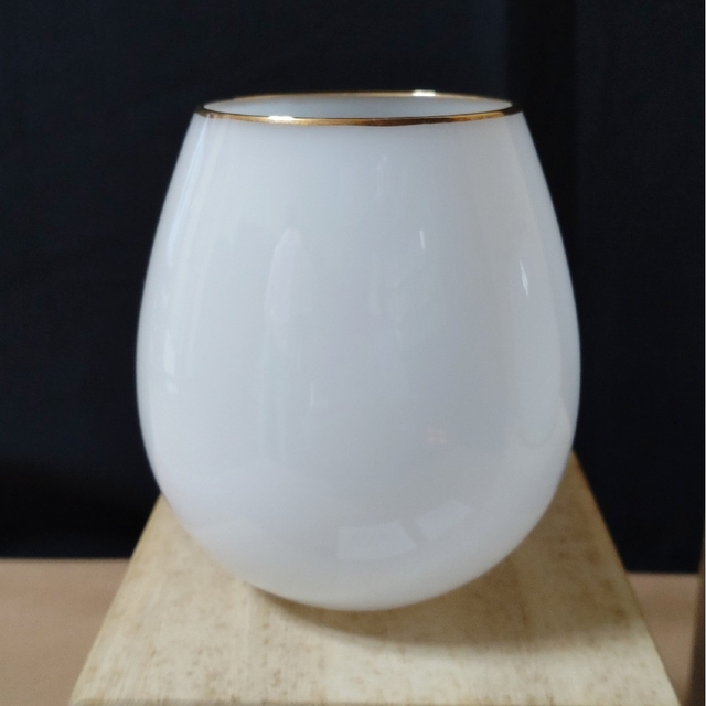 グラス 花蕾(karai) 金巻 硬質白 2客廣田硝子 ロックグラス コップ