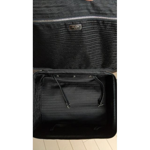 正規品 PRADA プラダ キャリーバッグ VV030M 2輪 サフィアーノ 黒