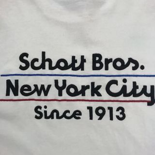 ショット(schott)のショット　schott  ロンT 左胸　ワッペン　バックプリント有　カッコいい(Tシャツ/カットソー(七分/長袖))