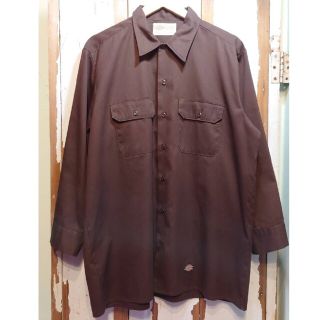 ディッキーズ(Dickies)の☆US古着アメリカ製/ディッキーズ/ワークシャツ/ブラウンカラー(シャツ)