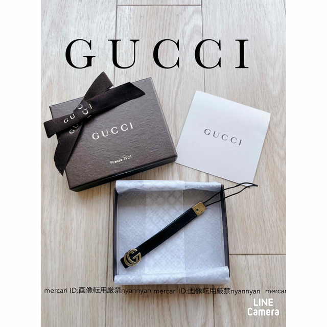 GUCCI レザー ロゴ ストラップ キーホルダー グッチ チャーム ブラック | フリマアプリ ラクマ