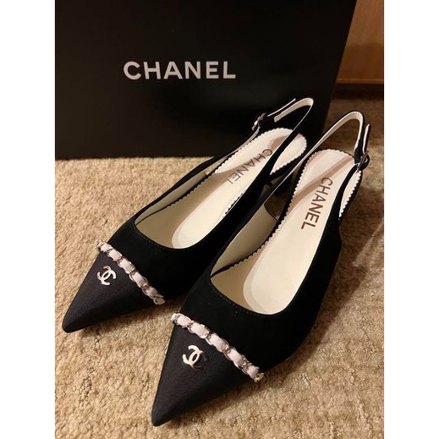 即日発送 CHANEL スリングバック シューズパンプス - ハイヒール+