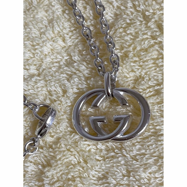 Gucci - 超美品❣️GUCCI ネックレス GGロゴ シルバー ダブルGGの通販