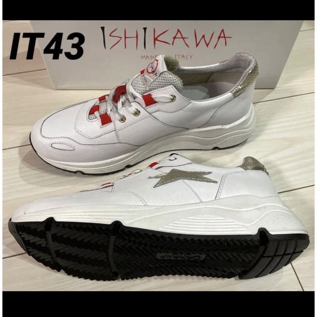 最大半額 ISHIKAWA(イシカワ) ホワイトダッドスニーカー 43 イタリア製