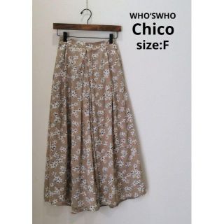 フーズフーチコ WHO‘SWHO Chico 花柄 タック フレア パンツ F