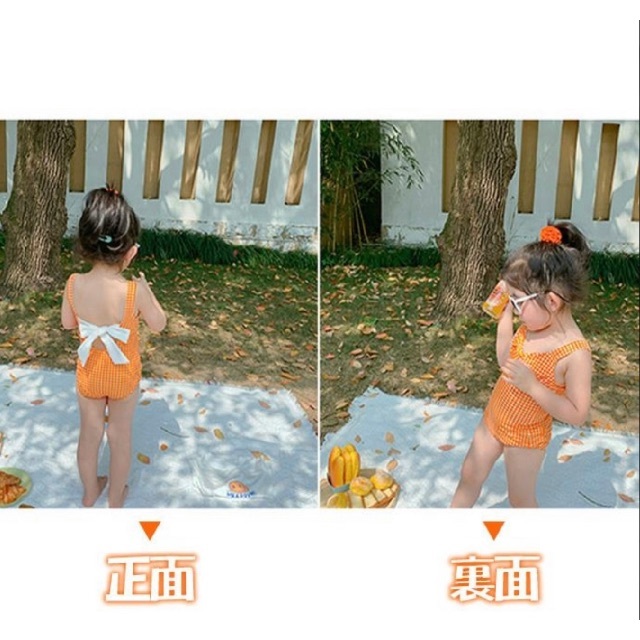 ☆SALE☆ キッズ 120 水着 ワンピース アレンジ バックリボンの通販 by かおり's shop|ラクマ