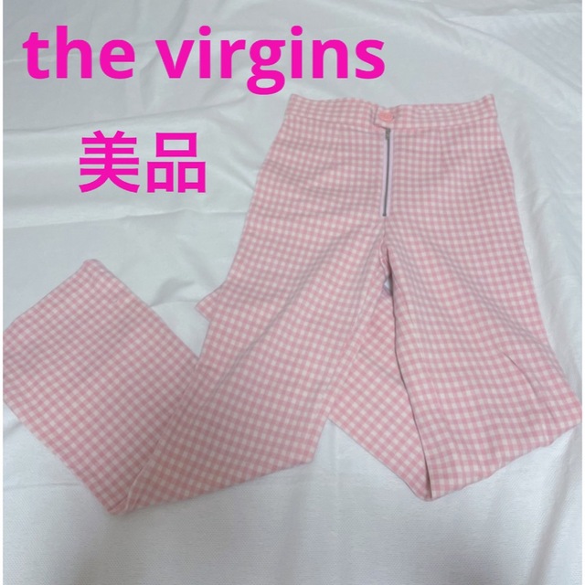 the Virgins(ザヴァージンズ)のthe virgins ヴァージンズ　ギンガムパンツ　美品 レディースのパンツ(カジュアルパンツ)の商品写真