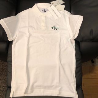 シーケーカルバンクライン(ck Calvin Klein)の新品タグ付き★CALVIN KLEIN JEANS【CK】ホワイト　ポロシャツ(ポロシャツ)