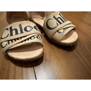 クロエ(Chloe)のChloe クロエ レザー サンダル キッズ 17.5(サンダル)