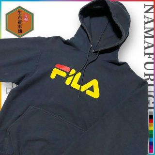 フィラ(FILA)の古着 FILA   デカロゴ　プリント　フィラ　ロゴ ビンテージ(パーカー)