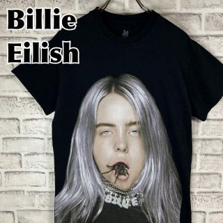 ミュージックティー(MUSIC TEE)のBillie Eilish ビリーアイリッシュ スパイダー Tシャツ半袖 輸入品(Tシャツ/カットソー(半袖/袖なし))