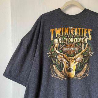 ハーレーダビッドソン(Harley Davidson)の【美品】ハーレーダビッドソン　オーバーサイズ　tシャツ両面プリント(Tシャツ/カットソー(半袖/袖なし))