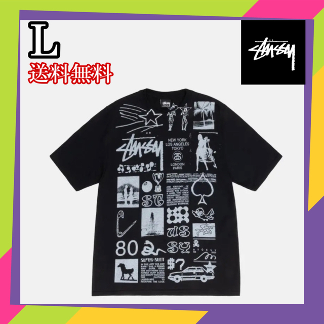 STUSSY(ステューシー)のStussy SARA TEE 黒 L メンズのトップス(Tシャツ/カットソー(半袖/袖なし))の商品写真