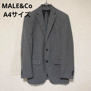 メイルアンドコー(MALE&Co.)の2867 MALE&Co メンズ テーラードジャケット ウール混グレーストライプ(テーラードジャケット)