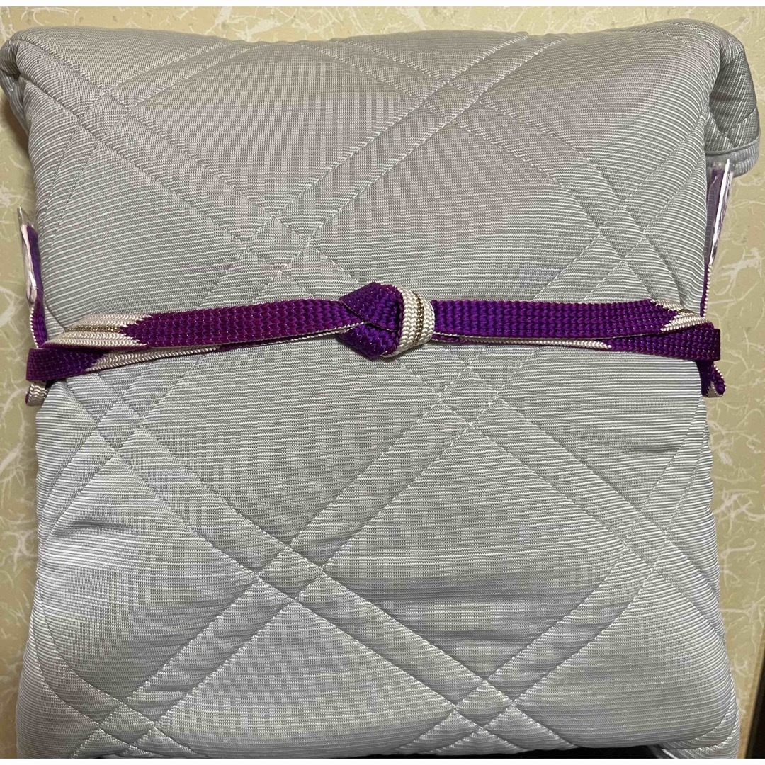 美品【帯締め】紫金白3色織り レディースの水着/浴衣(帯)の商品写真