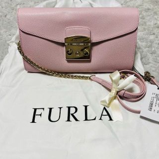 フルラ(Furla)の【新品】FURLA フルラ メトロポリス チェーン ショルダーバッグ ピンク(ショルダーバッグ)