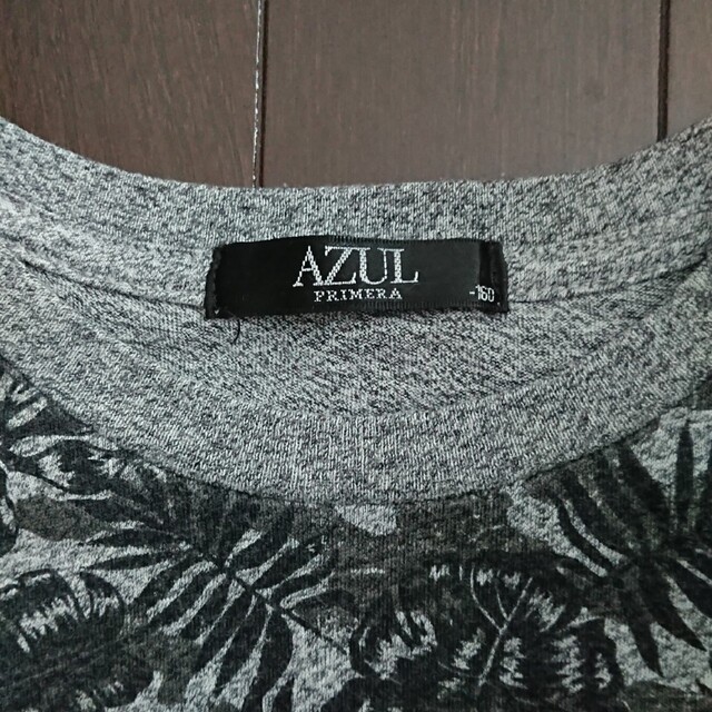 AZUL by moussy(アズールバイマウジー)のAZUL＊半袖Tシャツ プリント 総柄 グレー 160 キッズ/ベビー/マタニティのキッズ服男の子用(90cm~)(Tシャツ/カットソー)の商品写真