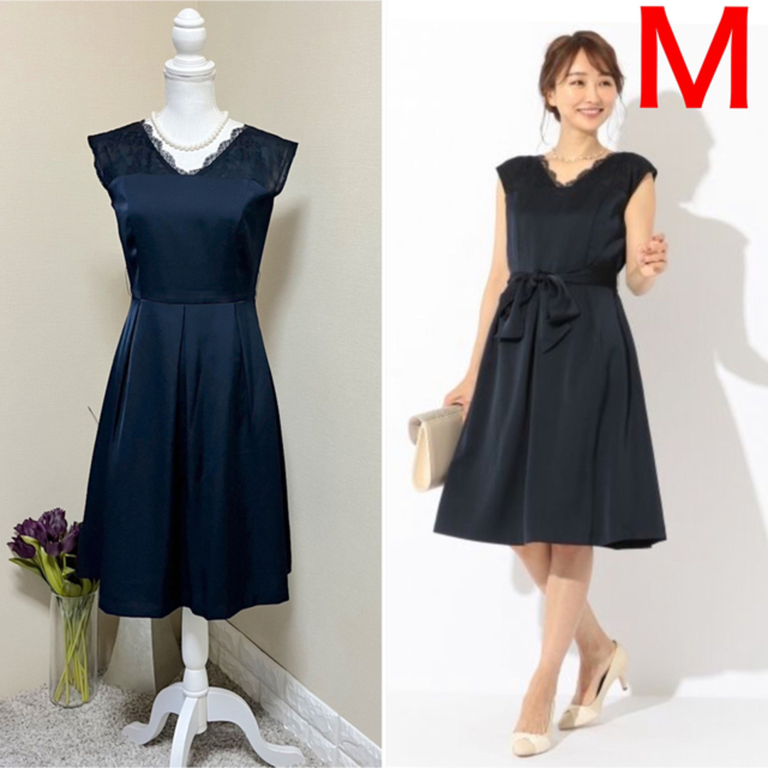 anySiS - 極美品!any SiS 洗える!レース ドレス ワンピース M 2 濃紺