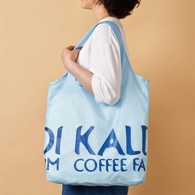 KALDI(カルディ)のKALDI　カルディ　折りたたみ　エコバッグ　新色　カーキー　ライトブルー　2色 レディースのバッグ(エコバッグ)の商品写真