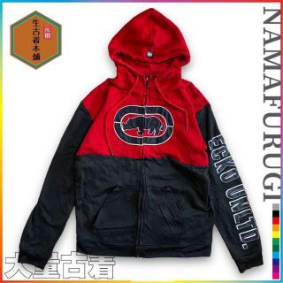 マークエコー(Marc Eckō (Marc Ecko))の古着 ecko 90s  エコー　ロゴ　ジップアップ　パーカー ビンテージ(パーカー)