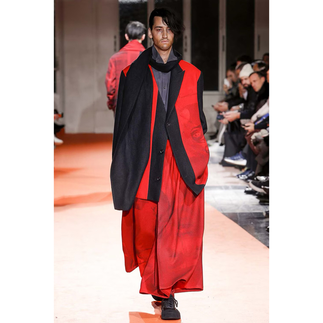 yohji yamamoto 18aw ムラ染め シルクシャツ-