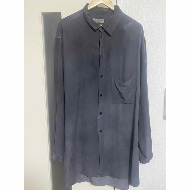 yohji yamamoto 18aw ムラ染め シルクシャツ-