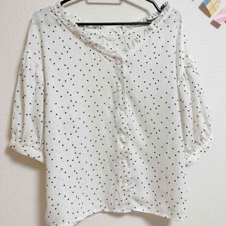 オリーブデオリーブ(OLIVEdesOLIVE)のOLIVE des OLIVE シャツブラウス ドット シンプル トップス (シャツ/ブラウス(半袖/袖なし))