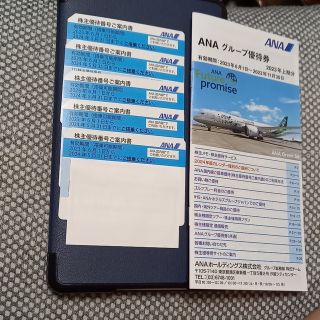 エーエヌエー(ゼンニッポンクウユ)(ANA(全日本空輸))のANA株主優待番号案内書５枚と　　　　ANAグループ優待券１冊(その他)