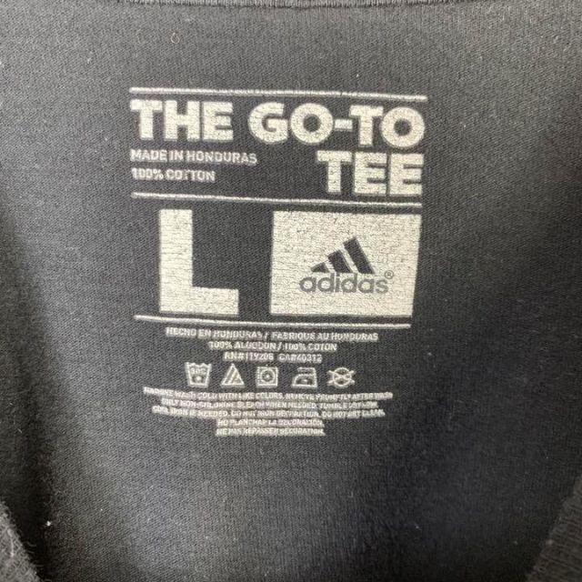 adidas(アディダス)のC652 アディダス　ビッグプリント　 L 黒　ブラック　半袖Tシャツ メンズのトップス(Tシャツ/カットソー(半袖/袖なし))の商品写真