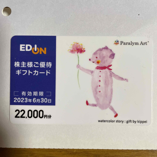 エディオンエディオン株主優待　22000円