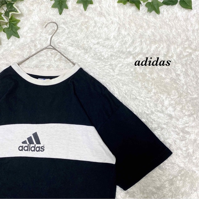 Tシャツ　adidas ゲームシャツ　アディダス　デカロゴ　　ストリート