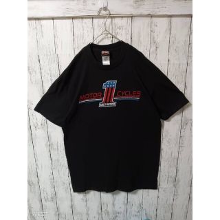 ハーレーダビッドソン(Harley Davidson)の美品　ハーレーダビッドソン　Tシャツ ブラック両面プリント　ゆるだぼXLサイズ(Tシャツ/カットソー(半袖/袖なし))