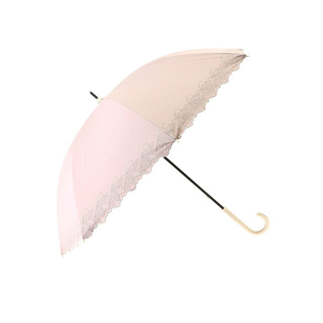 【PI】(L)カシュネ cache nez / フラワーラメ刺繍ショートパラソル 晴雨兼用 長傘 レイン