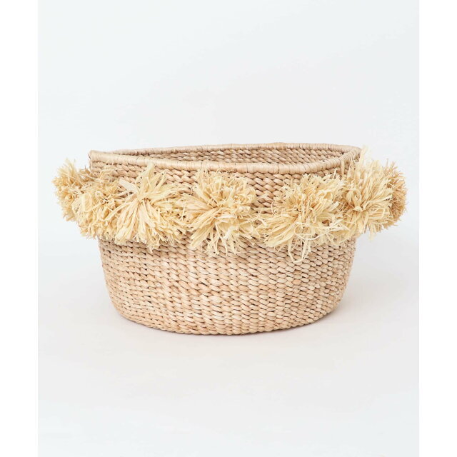 URBAN RESEARCH(アーバンリサーチ)の【NATURAL】【one】Indego Africa Natural Pom Basket インテリア/住まい/日用品のインテリア/住まい/日用品 その他(その他)の商品写真