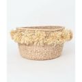 【NATURAL】【one】Indego Africa Natural Pom Basket