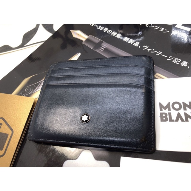 MONTBLANC - 艶の深い紺色・本革製プロテクション・カードポケット