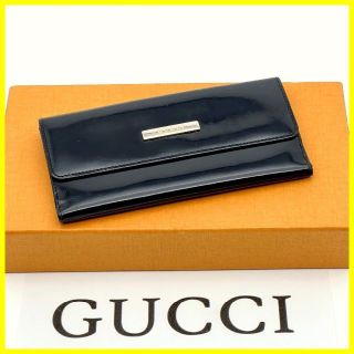 グッチ(Gucci)の★超美品★ GUCCI グッチ 長財布 エナメル 黒(財布)