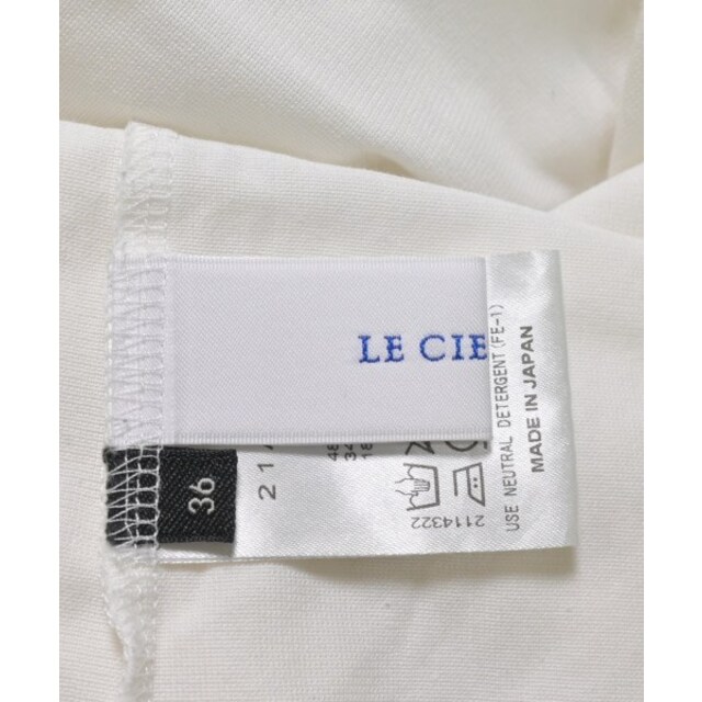 LE CIEL BLEU(ルシェルブルー)のLE CIEL BLEU ルシェルブルー Tシャツ・カットソー 36(S位) 白 【古着】【中古】 レディースのトップス(カットソー(半袖/袖なし))の商品写真