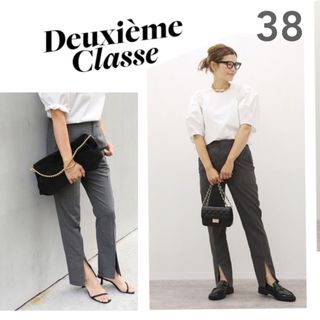 ドゥーズィエムクラス(DEUXIEME CLASSE)の美品 CINOH チノSLIT パンツ  38 ドゥーズィエムクラス(カジュアルパンツ)