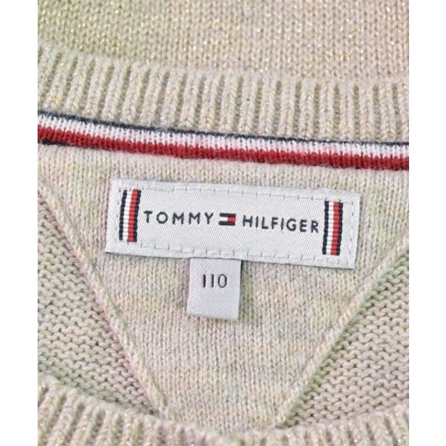 TOMMY HILFIGER(トミーヒルフィガー)のTOMMY HILFIGER トミーヒルフィガー ニット 110 ベージュ 【古着】【中古】 キッズ/ベビー/マタニティのキッズ服女の子用(90cm~)(ニット)の商品写真