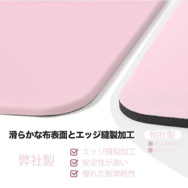 【色: ピンク(MP)】UnivoColors マウスパッド リストレスト一体型 1