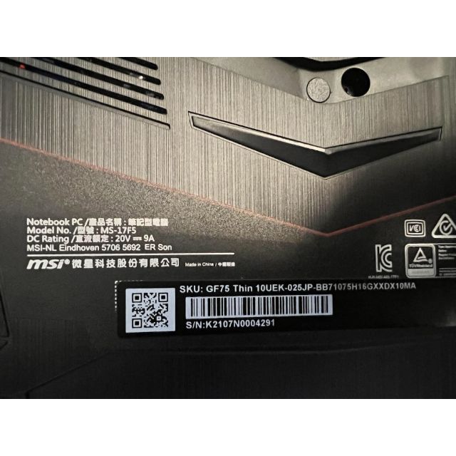 msi ゲーミングノートPC スマホ/家電/カメラのPC/タブレット(ノートPC)の商品写真