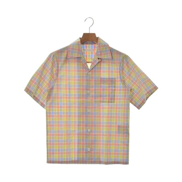 PRADA プラダ カジュアルシャツ XS ピンクx水色x黄緑等(チェック)
