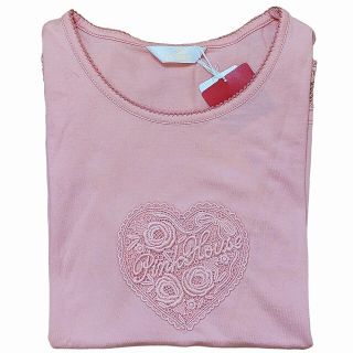 ピンクハウス(PINK HOUSE)のピンクハウス タグ付 グレースフルハートレースカットソー 半袖 Tシャツ M(カットソー(半袖/袖なし))