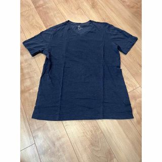 エイチアンドエム(H&M)のVネック　Tシャツ　紺色　H&M 中古(Tシャツ/カットソー(半袖/袖なし))