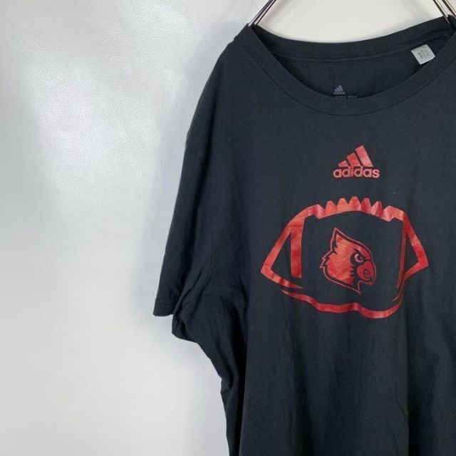 adidas(アディダス)のC893 アディダス　ビッグプリント　XL 黒　ブラック　半袖Tシャツ メンズのトップス(Tシャツ/カットソー(半袖/袖なし))の商品写真