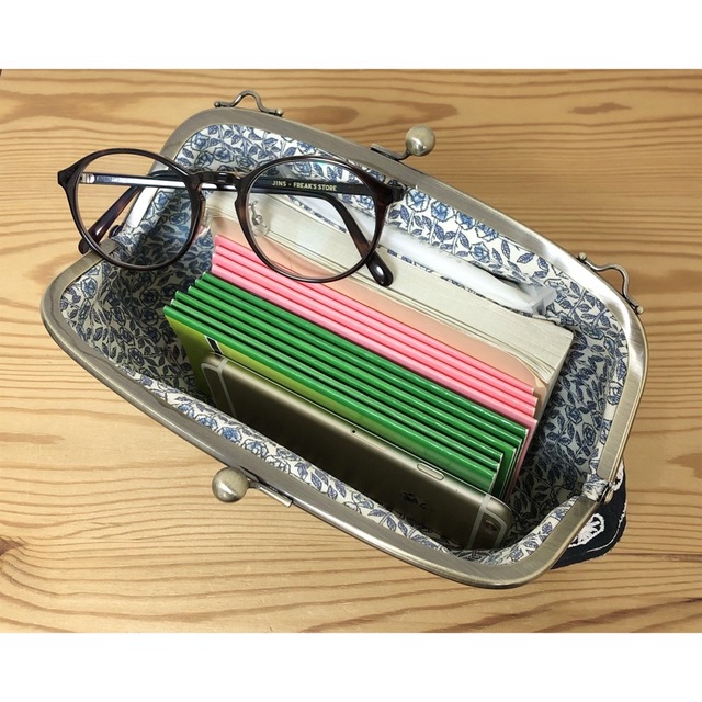 ハンドメイド がま口バッグ ポーチ forest wing ミナペルホネン na ハンドメイド がま口バッグ ポーチ forest wing ミナペルホネン na